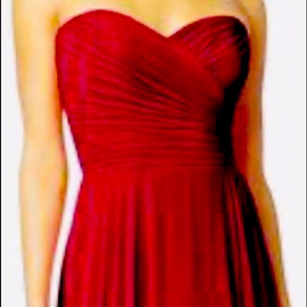 STUNNING SIREN RED STRAPLESS GOWN FROM AFTER SIX